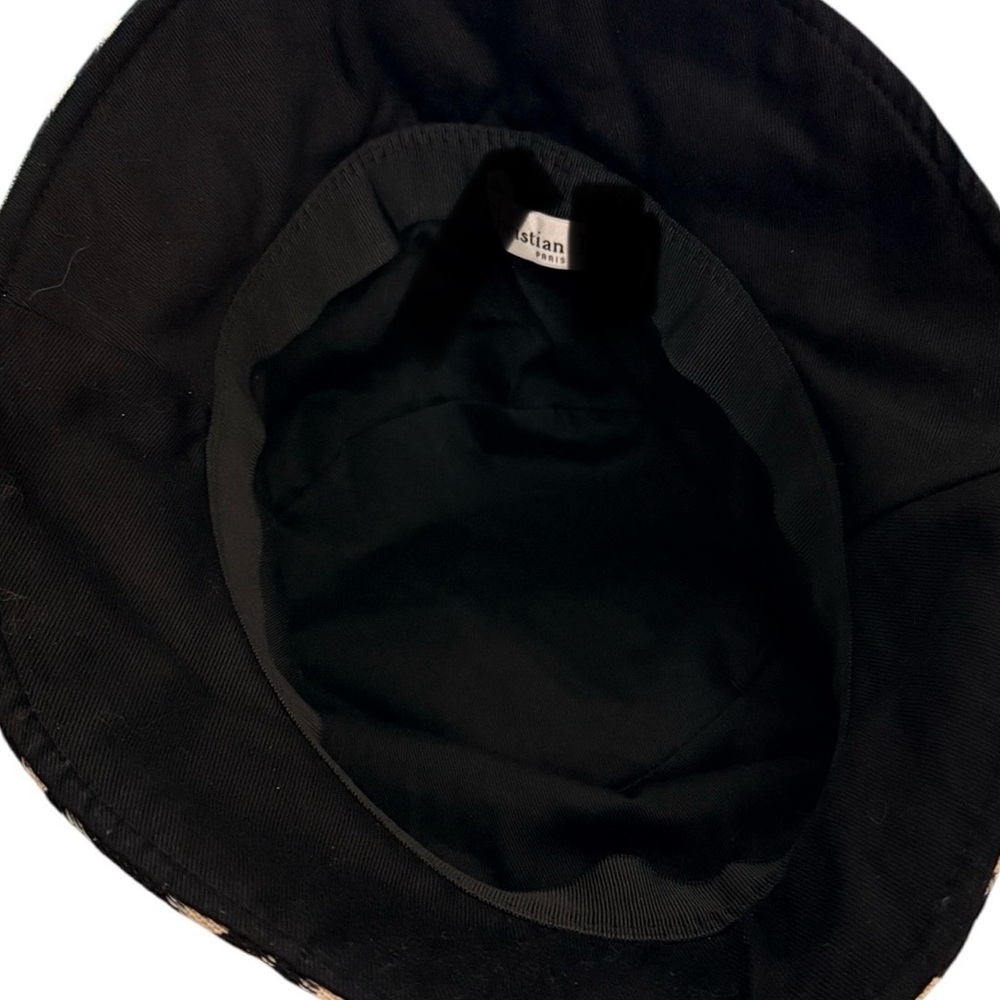 Dior Beige and Dark Blue Graphic Bucket Hat - Picture 3 of 4